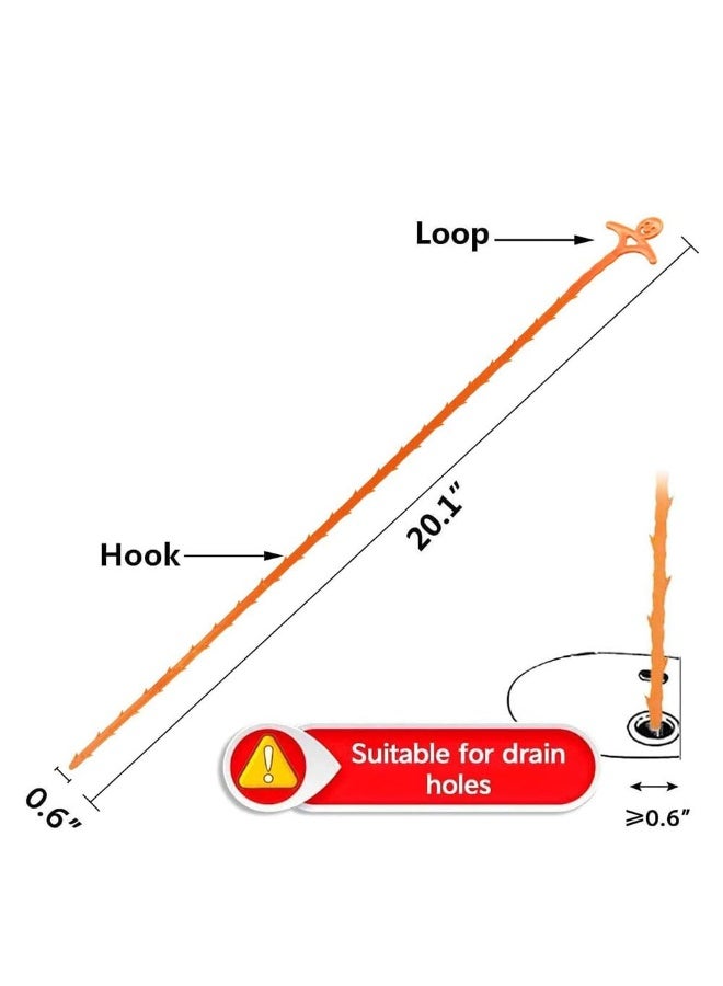 JZS Drain Clog Remover,Hair snake Tool Drain Opener, sink snake for Sewer Kitchen Sink Bathroom Tub Toilet Clogged Drains Relief Cleaning Tool,10 Pack,Smiley Style - Image 2