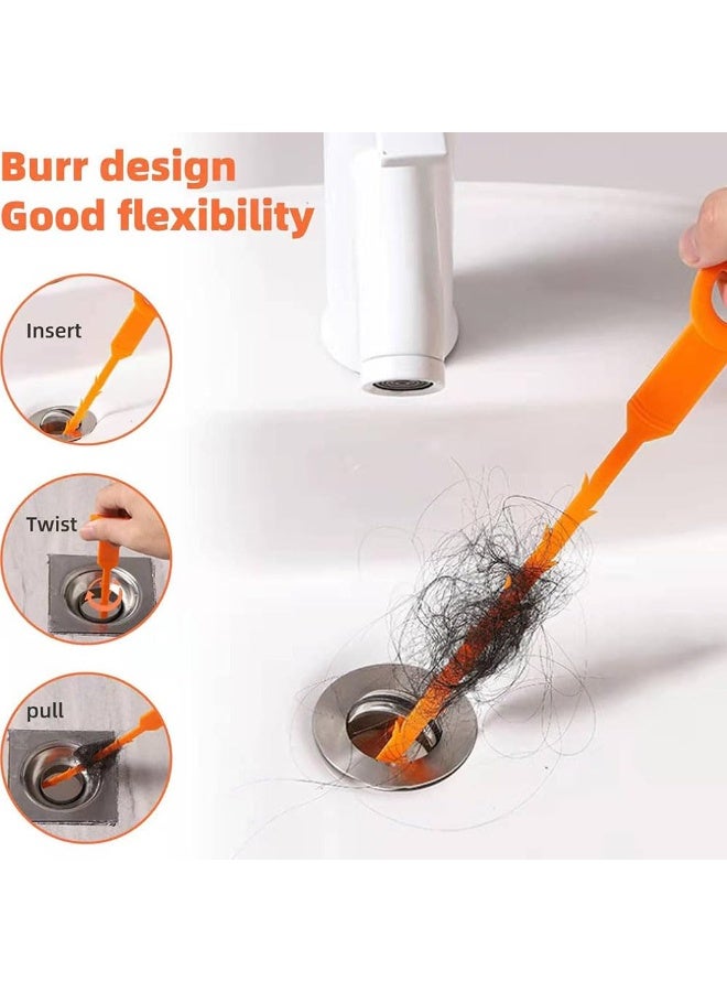 JZS Drain Clog Remover,Hair snake Tool Drain Opener, sink snake for Sewer Kitchen Sink Bathroom Tub Toilet Clogged Drains Relief Cleaning Tool,10 Pack,Smiley Style - Image 5