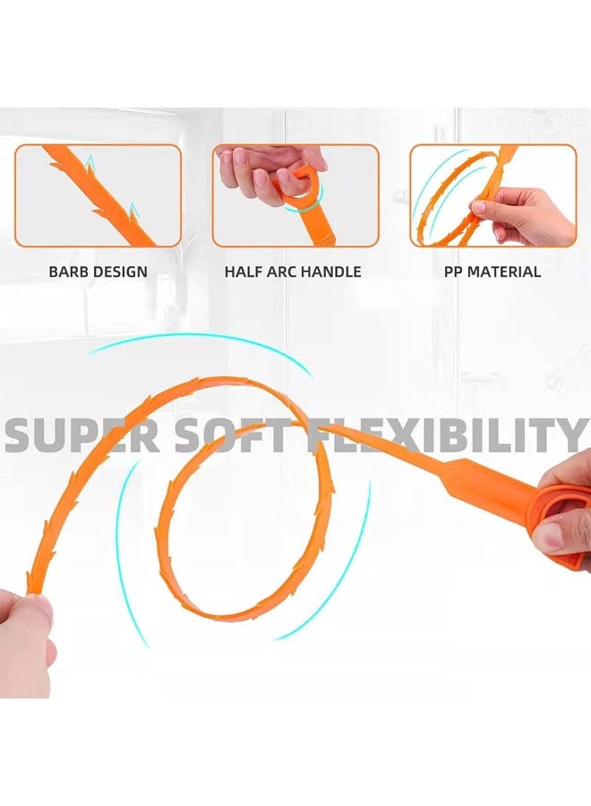 JZS Drain Clog Remover,Hair snake Tool Drain Opener, sink snake for Sewer Kitchen Sink Bathroom Tub Toilet Clogged Drains Relief Cleaning Tool,10 Pack,Smiley Style - Image 3