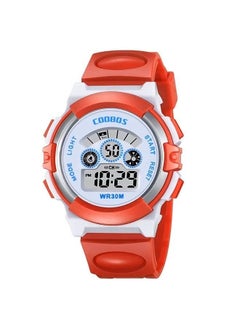 Coobos 2PCS Children's Waterproof Rubber Digital Watch Red/Yellow  - Image 3