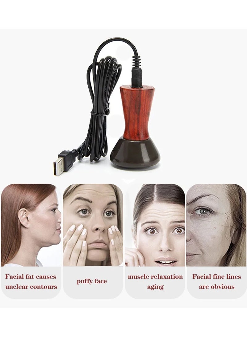 ارواق تدليك بالحجارة البركانية الساخنة غوا شا إبرة الحجر الطبيعي الساخن الظهر الرقبة الوجه مدلك سبا الرعاية الاسترخاء العضلات الجلد إزالة التجاعيد - Image 1