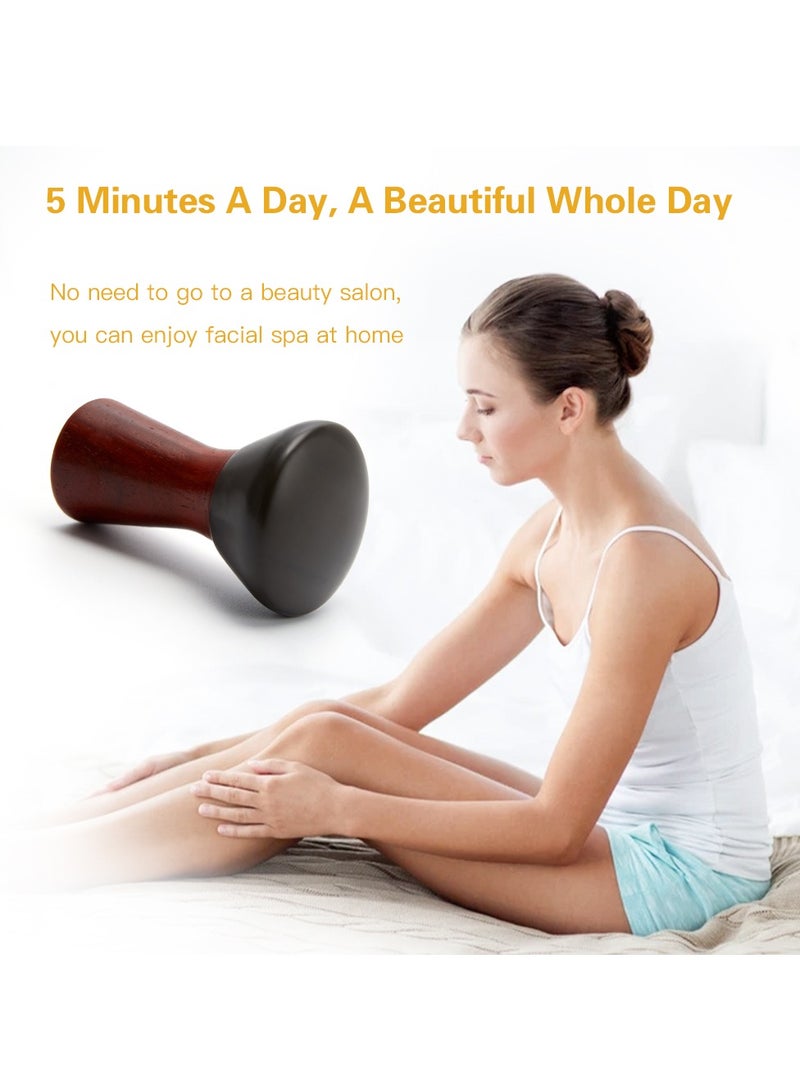 ارواق تدليك بالحجارة البركانية الساخنة غوا شا إبرة الحجر الطبيعي الساخن الظهر الرقبة الوجه مدلك سبا الرعاية الاسترخاء العضلات الجلد إزالة التجاعيد - Image 3