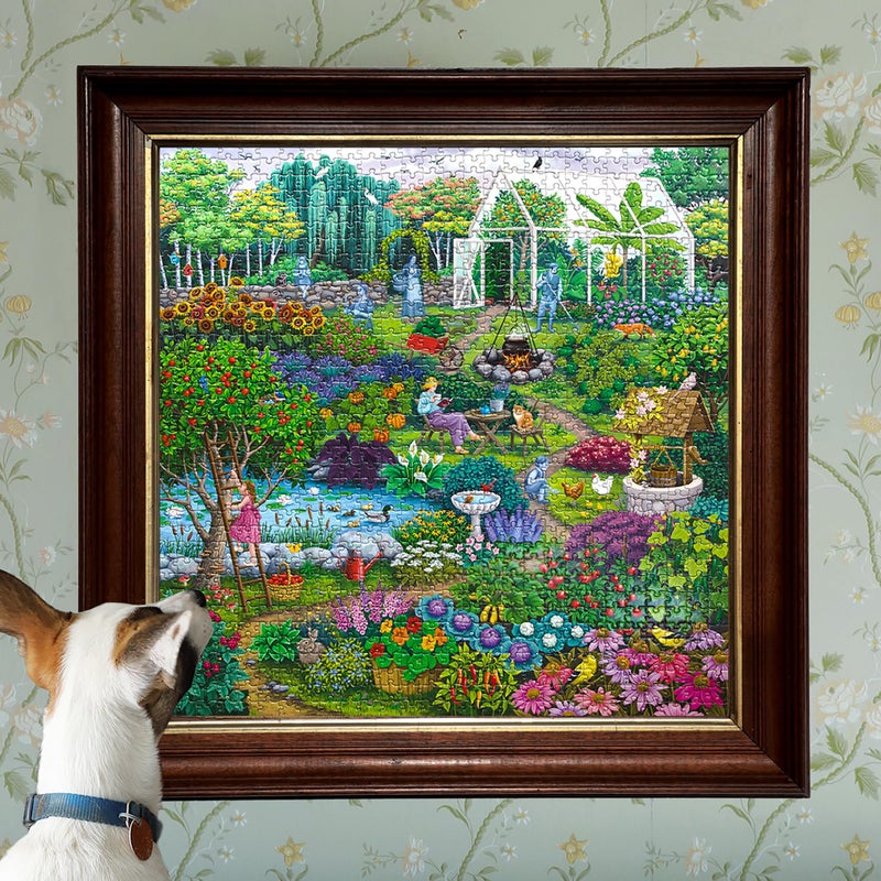 eeBoo 1000 Piece Puzzle - Alchemist's Orchard Jigsaw Puzzle for Adults, Square 23" x 23" Made with Recycled Board & Vegetable-Based Ink - Image 5