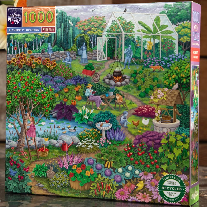eeBoo 1000 Piece Puzzle - Alchemist's Orchard Jigsaw Puzzle for Adults, Square 23" x 23" Made with Recycled Board & Vegetable-Based Ink - Image 4