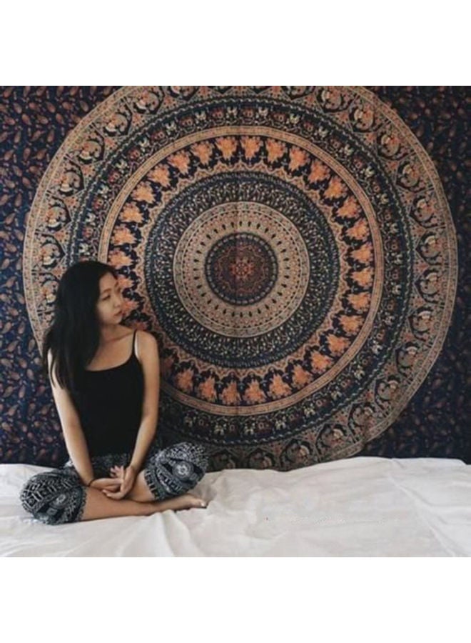 NIBEMINENT Mandala Flower Print Wall Hanging Tapestry Multicolour - Image 1