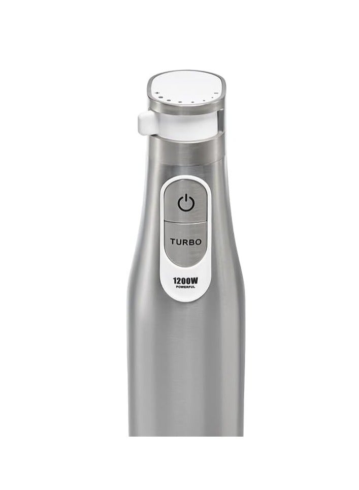 TANK Tank Hand Blender with 600ml BPA Free Beaker,with 6 Speed Control + Turbo, 1200 Watts, White, CM-6004, 2-year warranty - Image 5