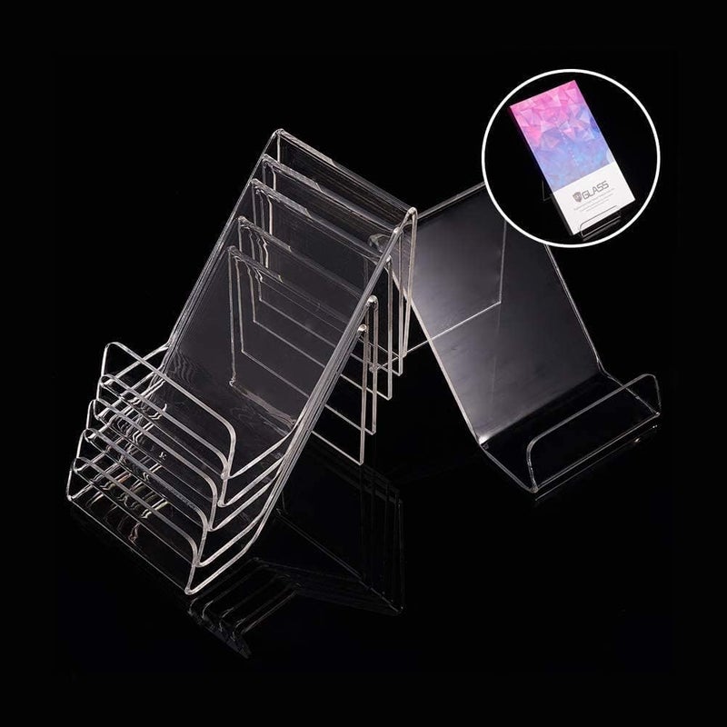Al Raied ARS® 6 Pack Clear Acrylic Book Display Stands – Transparent Easel Holder for Brochures, Pictures, Artwork, Documents, Literature, Music Records & Retail Display Organizer - Image 1