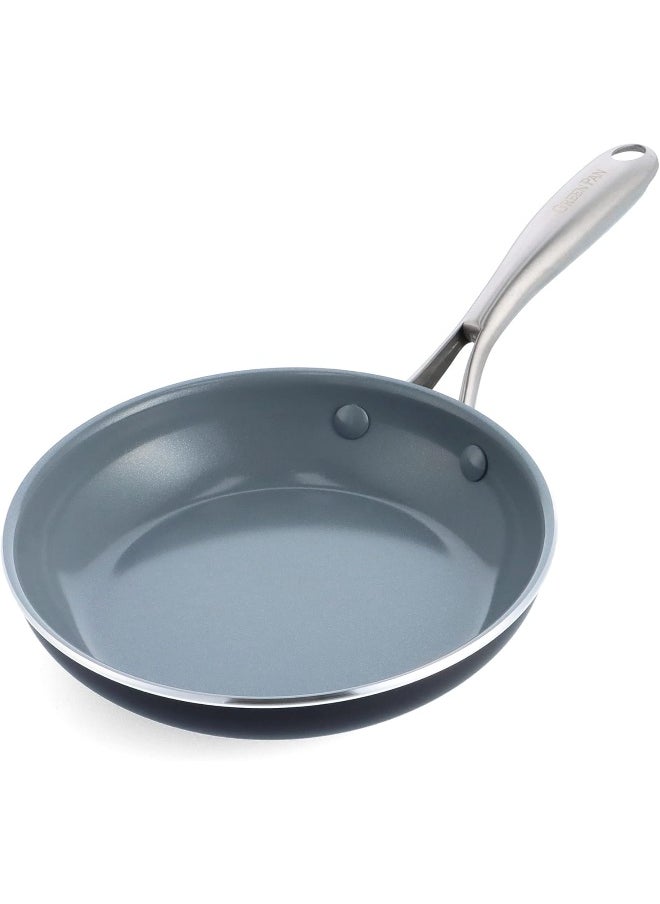 Greenpan - GreenPan Swift Healthy Ceramic Nonstick, 8" Frying Pan Skillet, Stainless Steel Handle, PFAS-Free, Dishwasher Safe, Oven Safe, Black - Image 1
