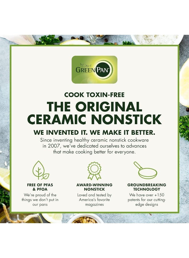 Greenpan - GreenPan Swift Healthy Ceramic Nonstick, 8" Frying Pan Skillet, Stainless Steel Handle, PFAS-Free, Dishwasher Safe, Oven Safe, Black - Image 1