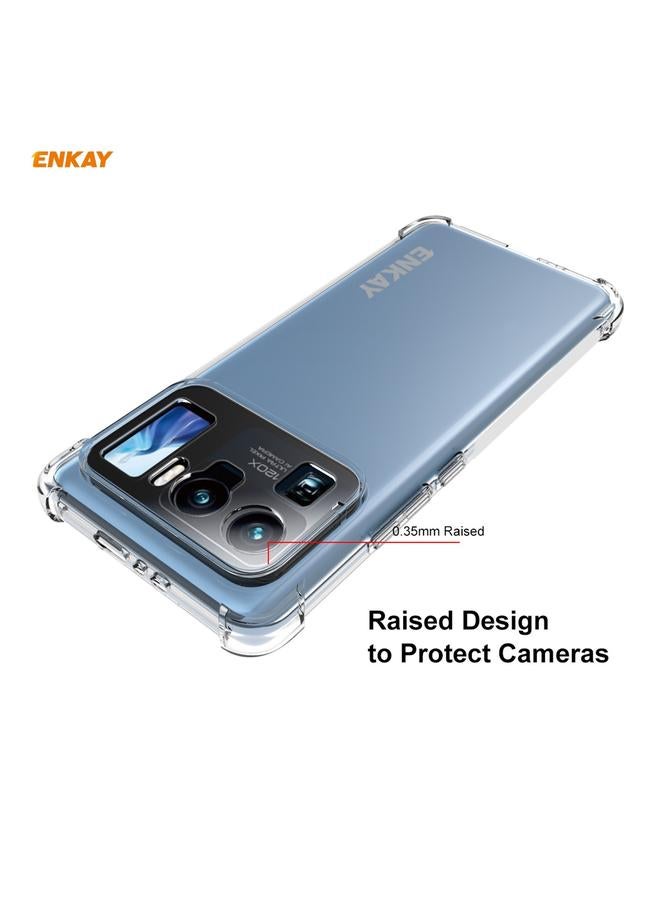 ENKAY Case For Xiaomi Mi 11 Ultra Hat-Prince Clear TPU Shockproof Case Soft Anti-slip Cover + 3D Full Screen PET Curved Hot Bending HD Screen Protector Soft Film Support Fingerprint Unlock - Image 4