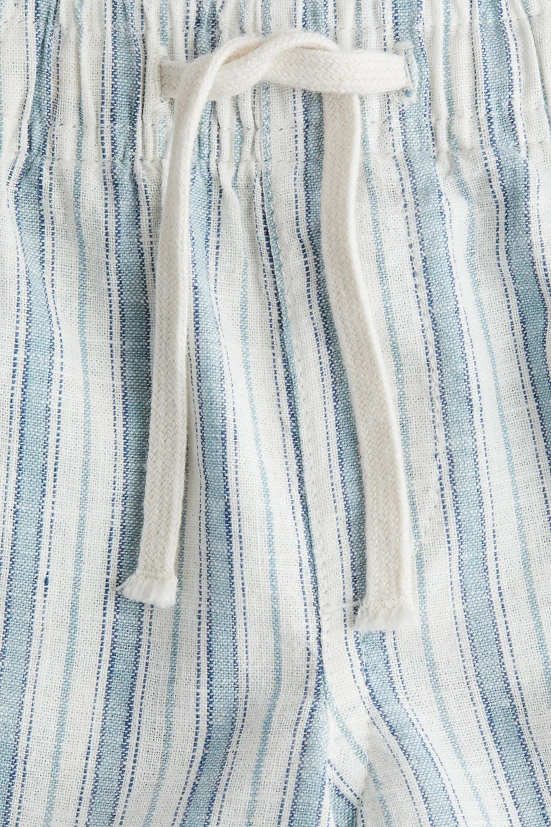 اتش اند ام Linen-blend shorts