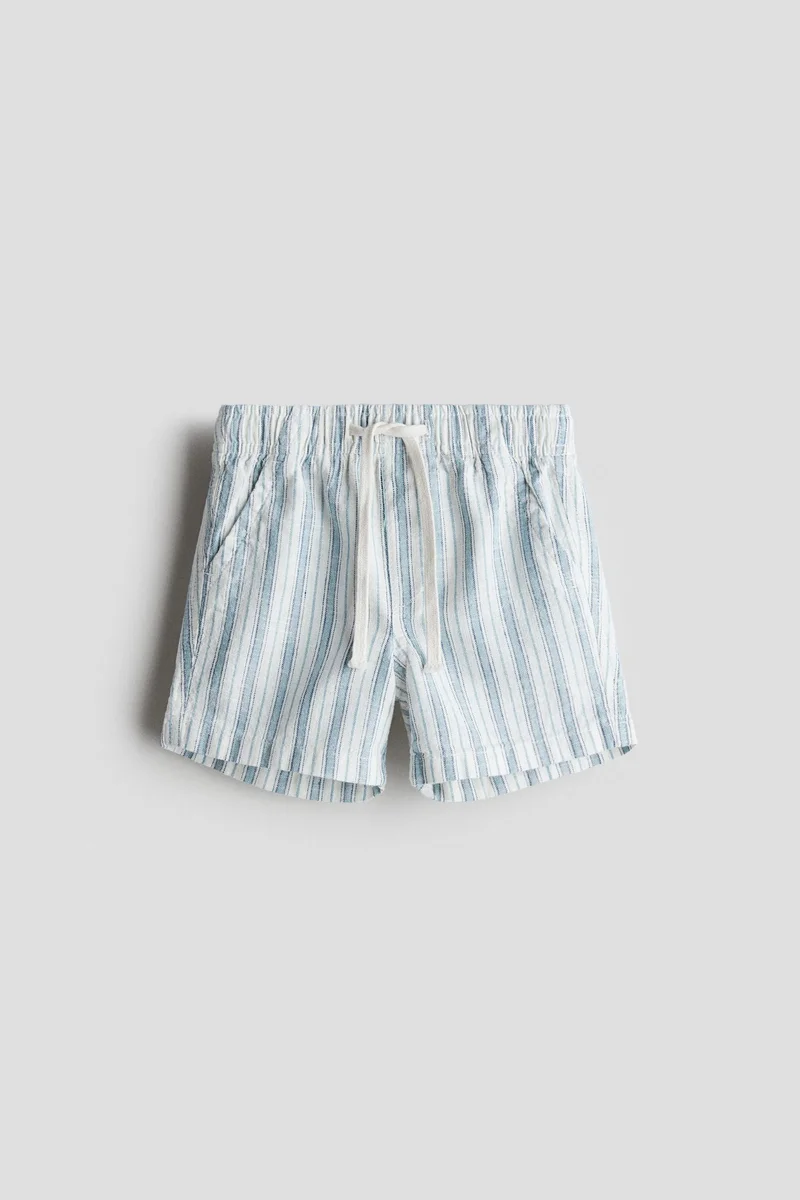 اتش اند ام Linen-blend shorts