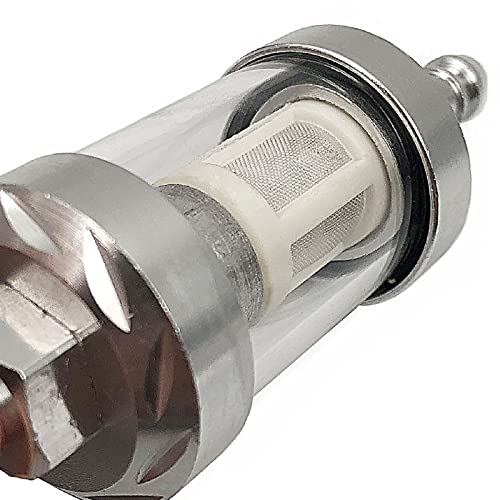 FainWan 2pcs 5/16 inch 9747 Inline Fuel Filter With Clear View Glass And Chrome Hose Barb - Image 5