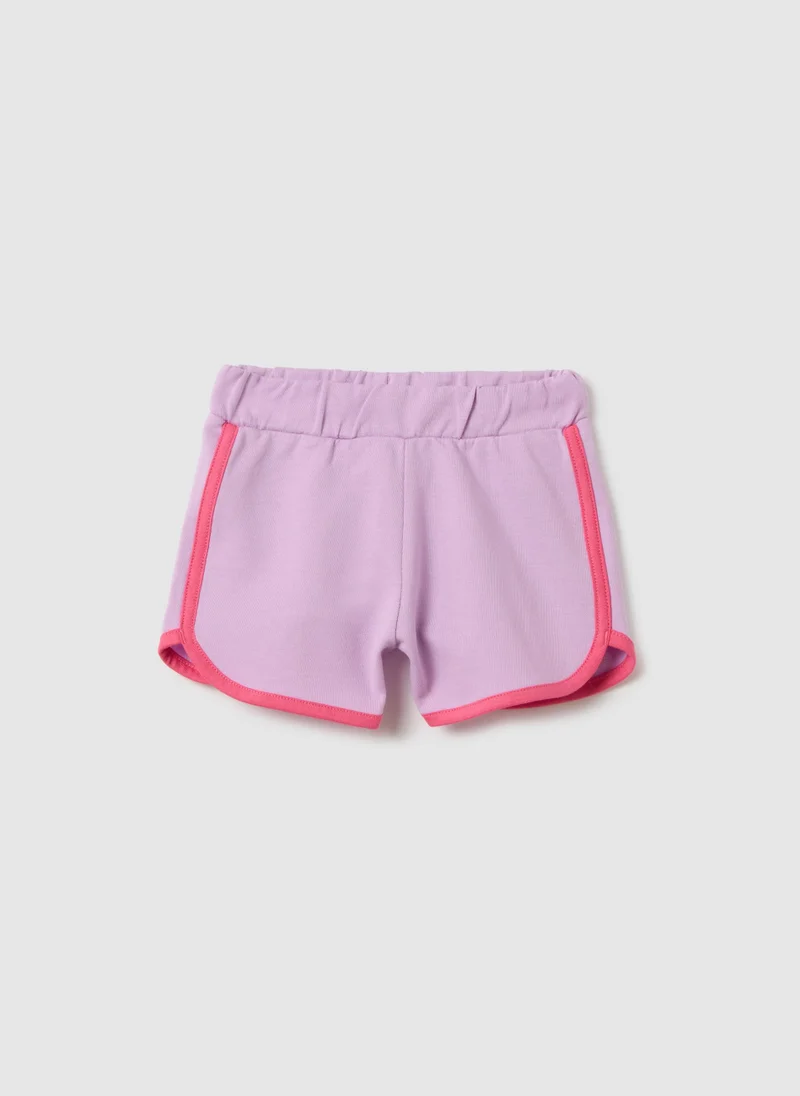 او في اس OVS Girls' Multicolour Pure Cotton Shorts Regular Fit With Elasticated Waist