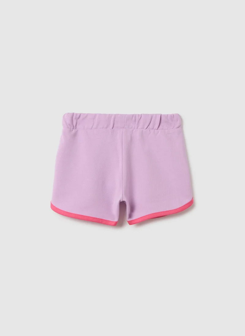 او في اس OVS Girls' Multicolour Pure Cotton Shorts Regular Fit With Elasticated Waist