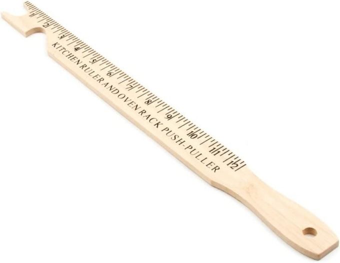 Fox Run Oven Rack Push/Pull Kitchen Ruler, 0.25 x 1.25 x 16.5 inches, Brown - Image 1