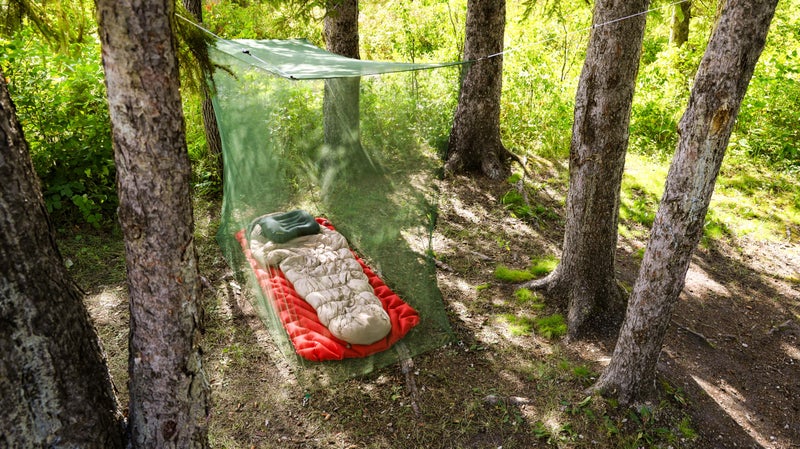 Coghlan's Rectangular Mosquito Net â€“ Lightweight Mesh Canopy for Camping, Travel, and Outdoor Use â€“ Includes Tie Loops, Carry Bag, Twine, Hooks, Anchors, Nails â€“ Green, 78" x 32" x 59" - Image 5