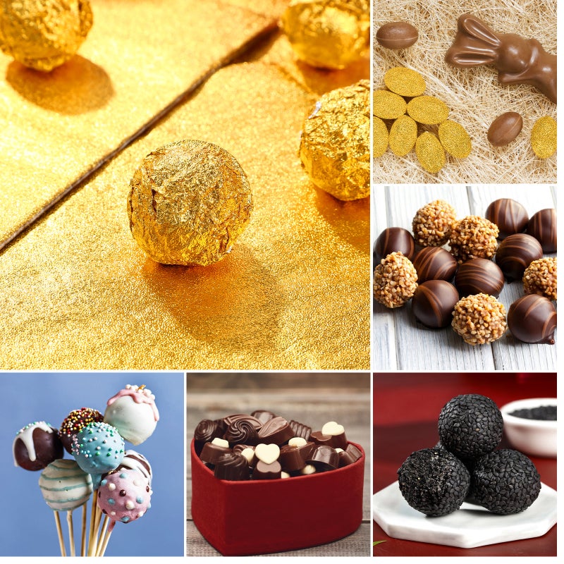 400pcs Candy Wrapping Paper Paper Foil Paper for Chocolate Package (Golden) - Image 2