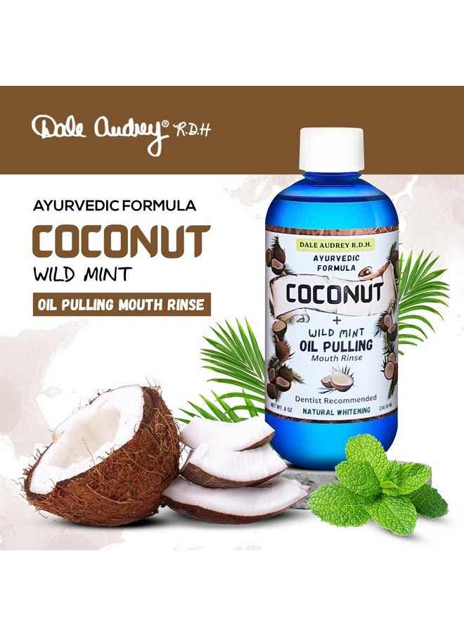 Dale Audrey - Coconut Pulling Oil For Teeth And Gums With Metal Tongue Scraper | Mint Coconut Oil Pulling For Teeth Whitening Mouthwash | Ayurvedic Teeth Pulling | Alcohol Free Mouthwash | Fresh Breath - Image 1