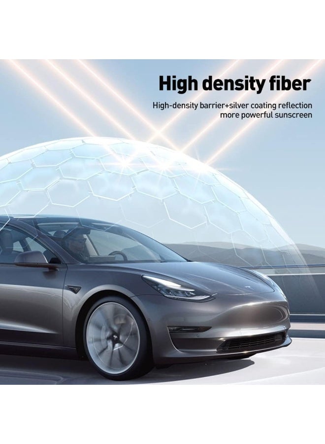 Dunekart Roof Sunshade for Tesla Model 3 | Foldable Glass Roof Sun Shade | Heat Insulation & Sun Blocking Roof Cover | Won’t Sag | Model 3 Accessories (2020–2023) - Image 3