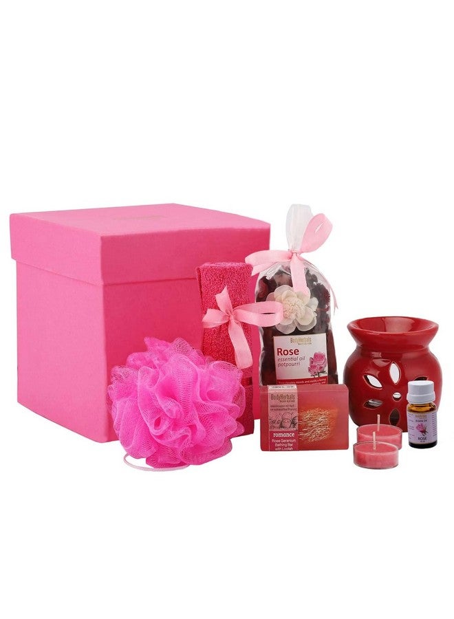 BodyHerbals BodyHerbals Rose Soap Spa Gift Set for Women and Men| Bath and Body Care Kit with Spa Accessories | Gift Box Hamper For Couple| 7 Pcs| Luxury Gift for Birthdays, Anniversaries, Christmas, New Year and Special Celebrations| 100 % Vegan - Image 1