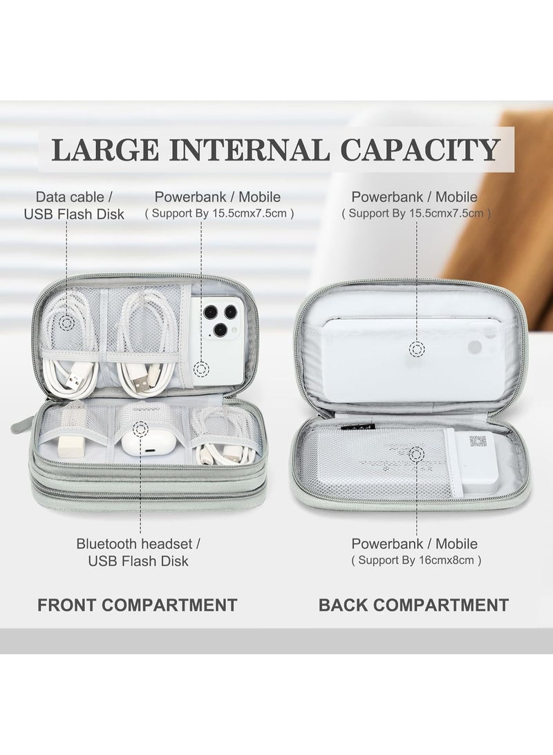 Portable multifunctional double-layer technology equipment storage bag, travel storage bag, can hold cables, power banks, chargers, and small gadgets - Image 3