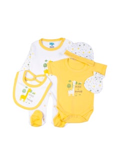 Babies Basic 5 Piece Unisex 100% Cotton Gift Set Include Bib, Romper, Mittens, Cap And Sleepsuit/Jumpsuit- Believe In Yourself  - Image 4