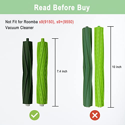 Tivcroxs Replacement Parts for iRobot Roomba i3 i7 E5 j7 i4 i7+ i3+ i4+ i5 i5+ Combo i5 Combo i5+ i6 i6+ i8 i8+ i2 i2+ E6 E7 E & I & j Series Vacuum Cleaner 4 Sets Multi-Surface Rubber Brush Roller - Image 5