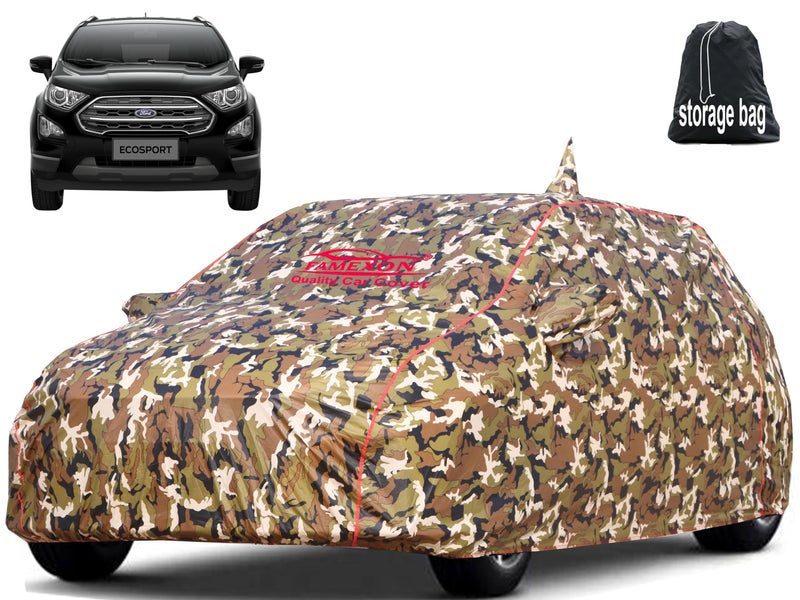 FAMEXON 100% Waterproof Car Cover for Ford Ecosport All-Weather Car Body Cover with Antenna Pockets Adjustable Strap Buckle Car Cover - Image 1
