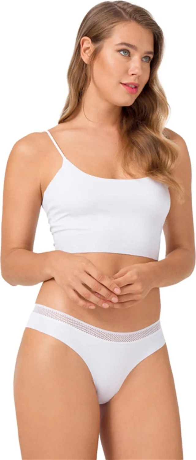COTTONHILL Mesh Elastic Laser Cut Bikini Panties 5 Pack