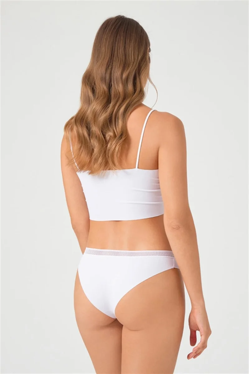 COTTONHILL Mesh Elastic Laser Cut Bikini Panties 5 Pack