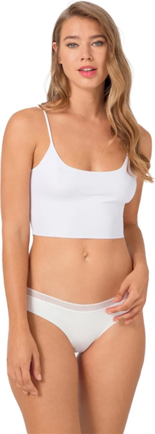 COTTONHILL Mesh Elastic Laser Cut Bikini Panties 5 Pack