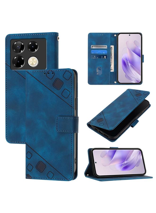 Zaboon Case For Infinix Note 40 Pro 5G Skin Feel Embossed Leather Phone Case - Image 1