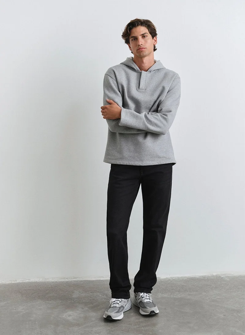 Mavi Hunter Deep Smoke Lux Black Jeans