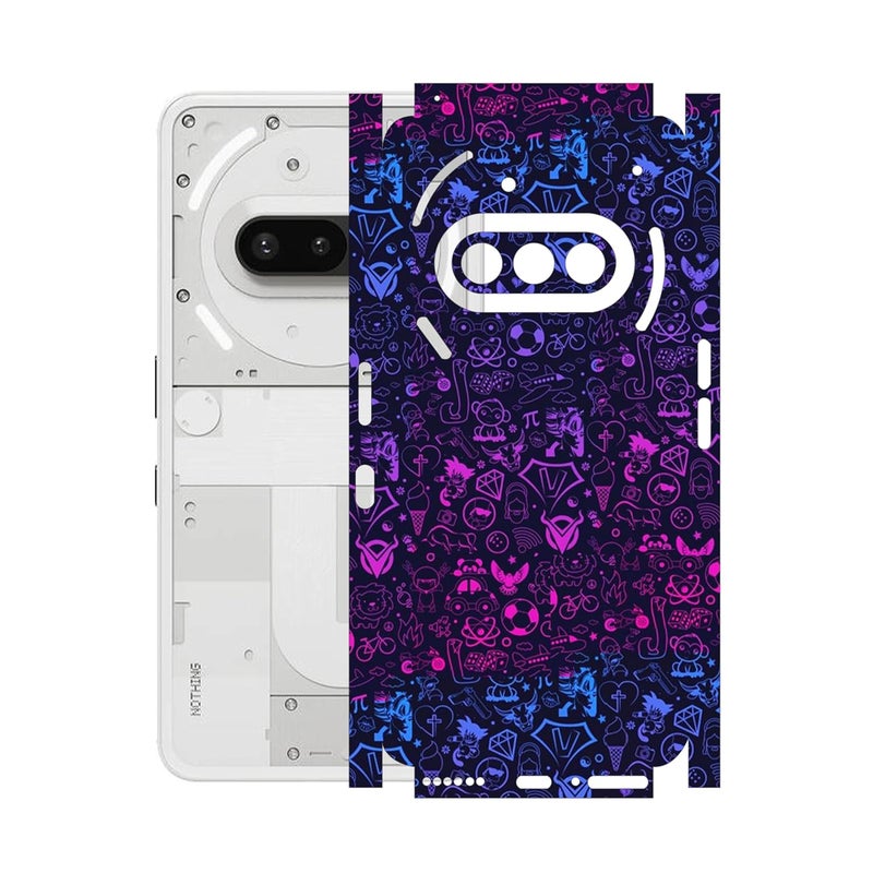 90STETHIX Mobile Skin Sticker Wrap | Compatible for Nothing Phone 3A | Scratchproof Matte Finish | Full Coverage for All Sides & Camera Protection (Design-1) (155) - Image 1