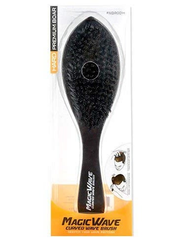 Black Ice Black Ice Magic Wave Curved Wave Brush Hard Premium Boar 