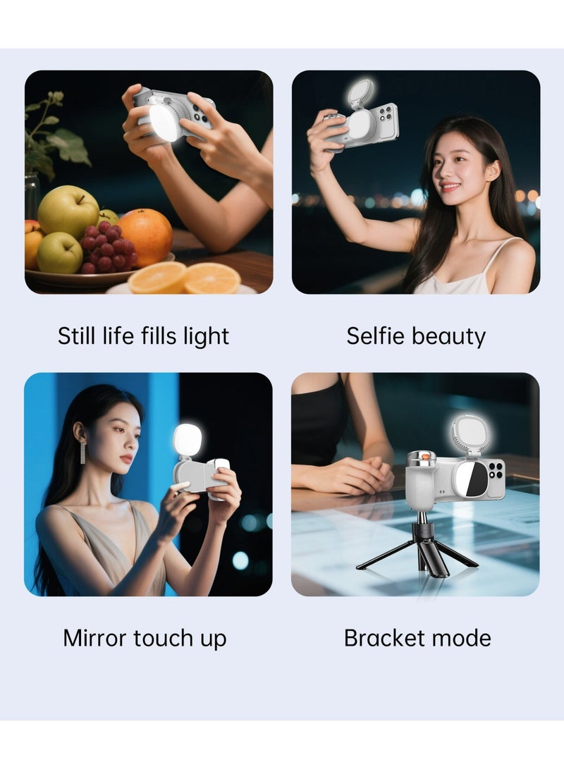 Fun shot Magnetic Phone Camera Grip +  Magnetic Selfie Light  Bundle Kit Smartphone Camera Grip | Rotatable Portable Magnetic | Smartphone Selfie Camera Shutter Grip,Compatible  with iPhone Magsafe & Android, Creator Kit for Selfies/Photography/TikTok/Zoom Calls/Video，for Recording Filming Video Adults Teens Daily Travel Outdoor Sports - Image 2