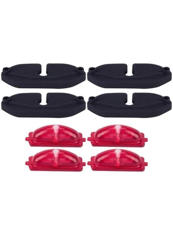 Loquat SCX10 LED RC Wheel Well Lights Kit Rock Lights with Nylon Bracket for 1/10 RC Crwarler SCX10 Uprades (Red) - Image 2