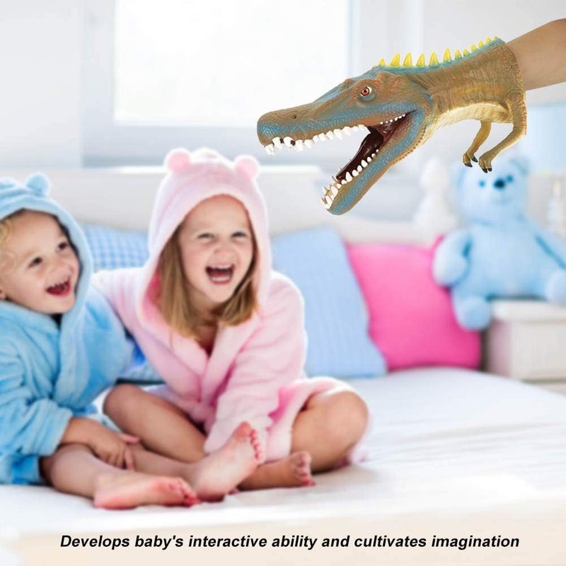 cheekyglo Dinosaur Hand Puppet,Realistic Soft Dinosaur Animal Head Toys Role Play Interesting Toy Gift for Kids(Heavy Claw Dragon) Heavy Claw Dragon - Image 4
