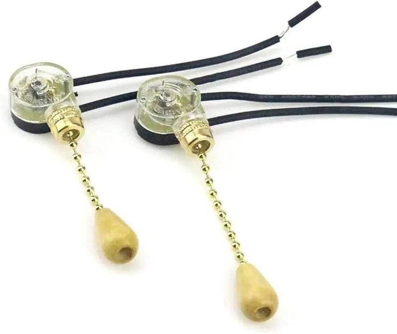 Ceiling Fan Pull Chain Switch Replacement 3A 250V Cord Light Bedside Lamp - Image 4