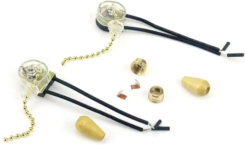 Ceiling Fan Pull Chain Switch Replacement 3A 250V Cord Light Bedside Lamp - Image 5