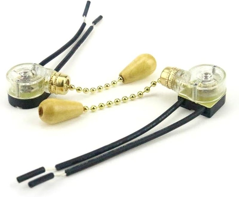 Ceiling Fan Pull Chain Switch Replacement 3A 250V Cord Light Bedside Lamp - Image 3