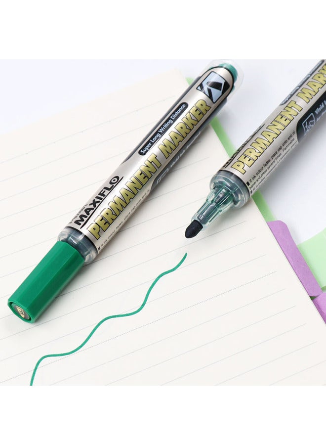 Pentel Nlf50 Large Capacity Quick-Drying Liquid Gel Pen With Push Button, Green - Image 4