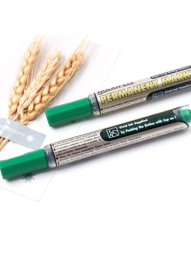 Pentel Nlf50 Large Capacity Quick-Drying Liquid Gel Pen With Push Button, Green - Image 3