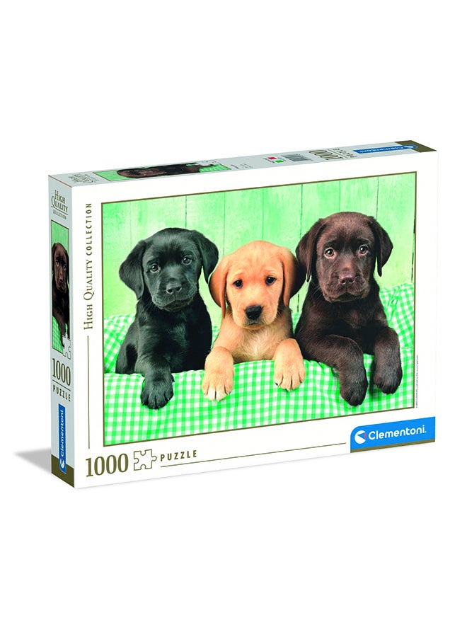 Clementoni 1000 Piece Puzzle – Three Labradors Hqc | Dog Lovers Jigsaw Puzzle High Quality Collection - Image 1