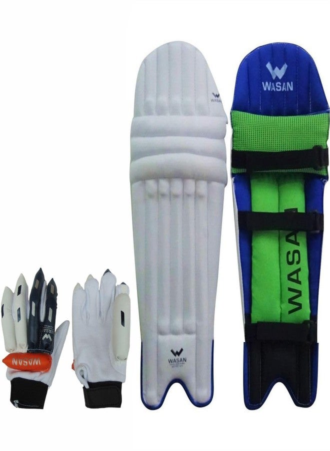 Wasan Kids’ Cricket Batting Set - Legguard Pads & Gloves | Protective Gear for Ages 7-10 | PVC Material | Small Size | 1 Pair - Image 1