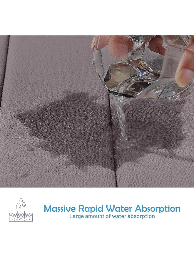 هوم برو سجادة حمام تابات رمادية 40×60 سم - Image 5