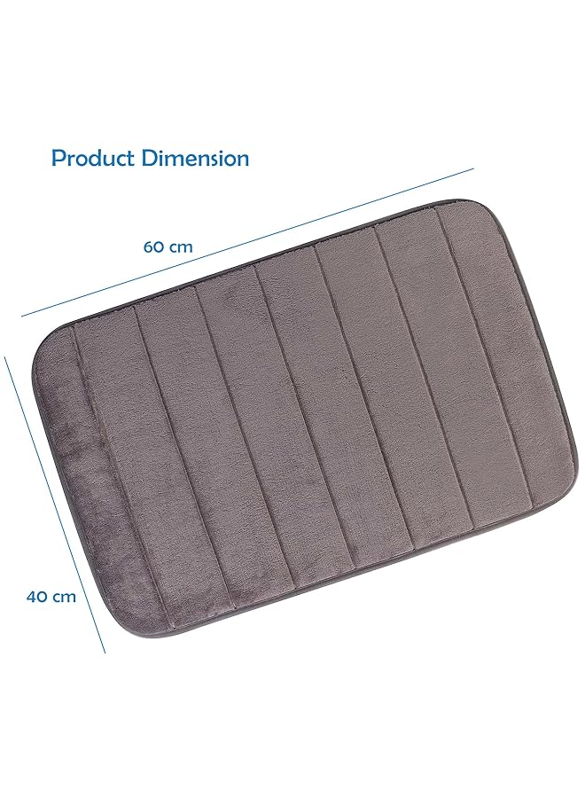 هوم برو سجادة حمام تابات رمادية 40×60 سم - Image 3