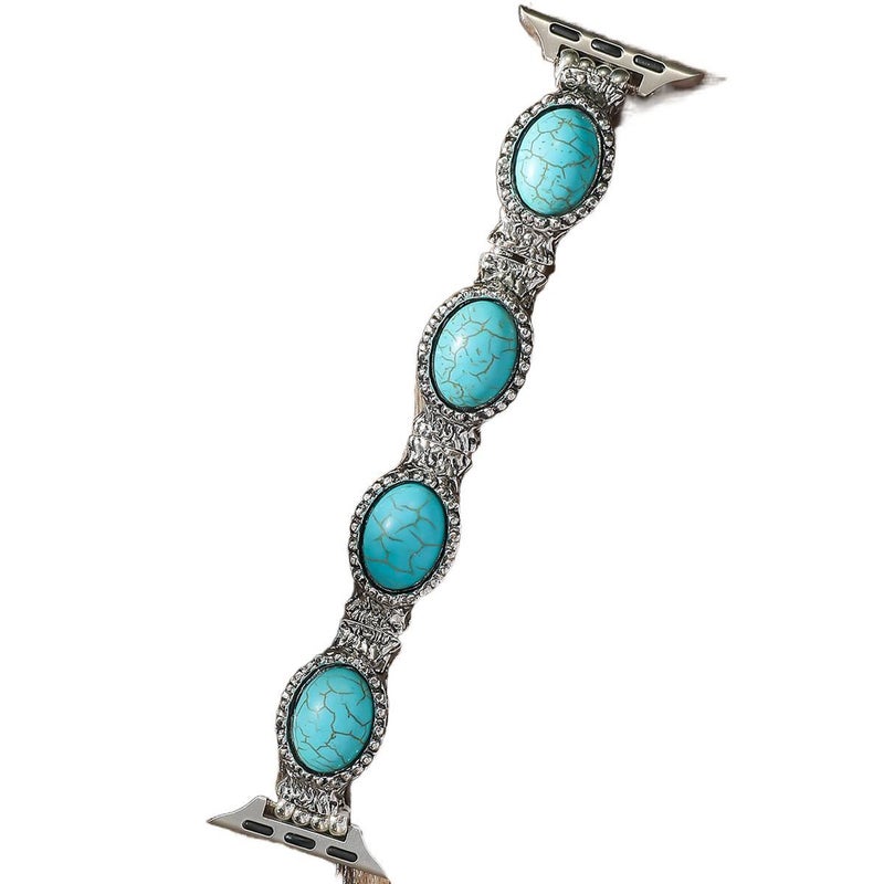 Adjustable Bracelet Strap Smartwatch Band Compatible with Apple Watch with Fit Replacement Strap for Daily Wear in Blue in Resin - Image 1