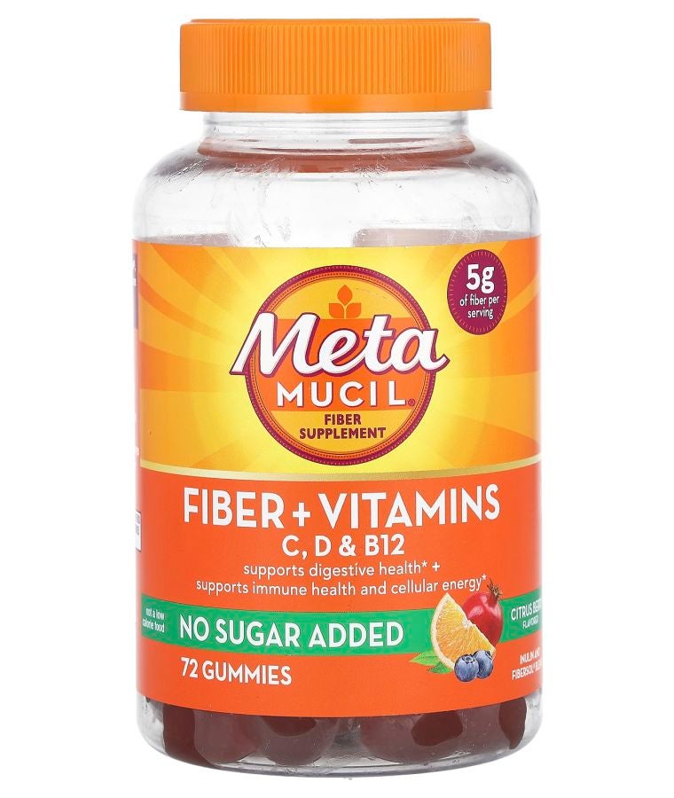 Fiber + Vitamins C D& B12 Citrus Berry 72 Gummies